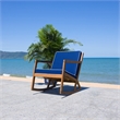 Safavieh Vernon Wood Rocking Chair in Natural / Navy