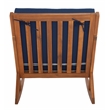 Safavieh Vernon Wood Rocking Chair in Natural / Navy