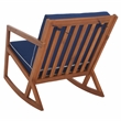 Safavieh Vernon Wood Rocking Chair in Natural / Navy