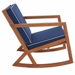 Safavieh Vernon Wood Rocking Chair in Natural / Navy