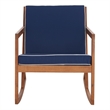 Safavieh Vernon Wood Rocking Chair in Natural / Navy