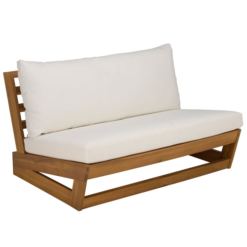 Safavieh Duncan Wood Sofa  in Natural / Beige