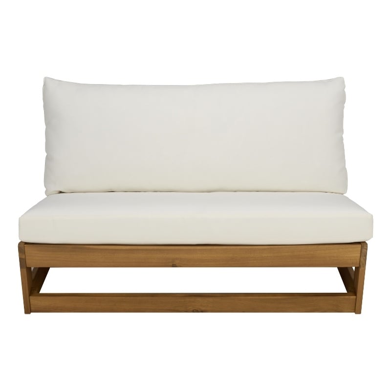 Safavieh Duncan Wood Sofa  in Natural / Beige