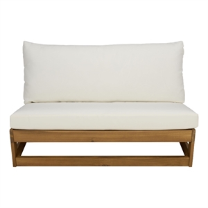 Safavieh Duncan Wood Sofa  in Natural / Beige