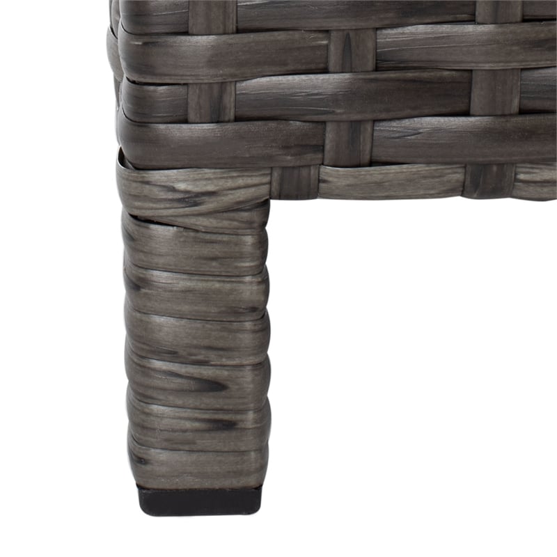 Safavieh Cadeo Wicker and Rattan Daybed in Gray / Brown / White