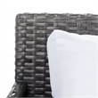 Safavieh Cadeo Wicker and Rattan Daybed in Gray / Brown / White