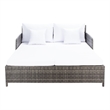 Safavieh Cadeo Wicker and Rattan Daybed in Gray / Brown / White