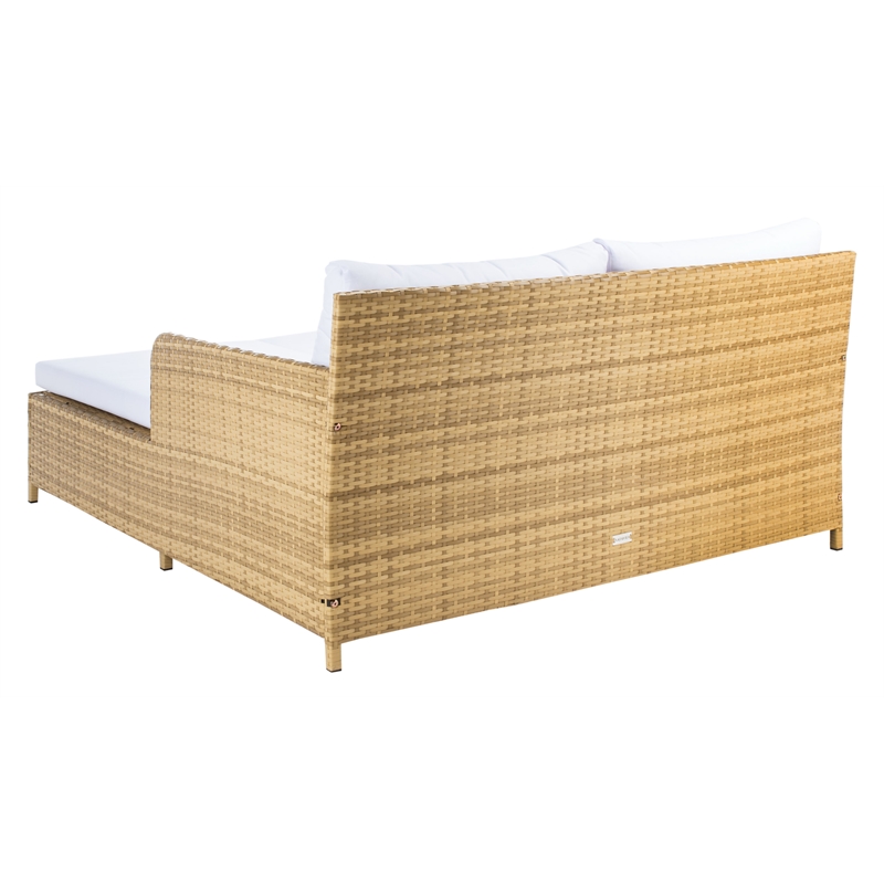 Safavieh Cadeo Wicker and Rattan Daybed in Natural / White
