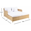 Safavieh Cadeo Wicker and Rattan Daybed in Natural / White