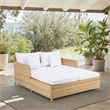 Safavieh Cadeo Wicker and Rattan Daybed in Natural / White
