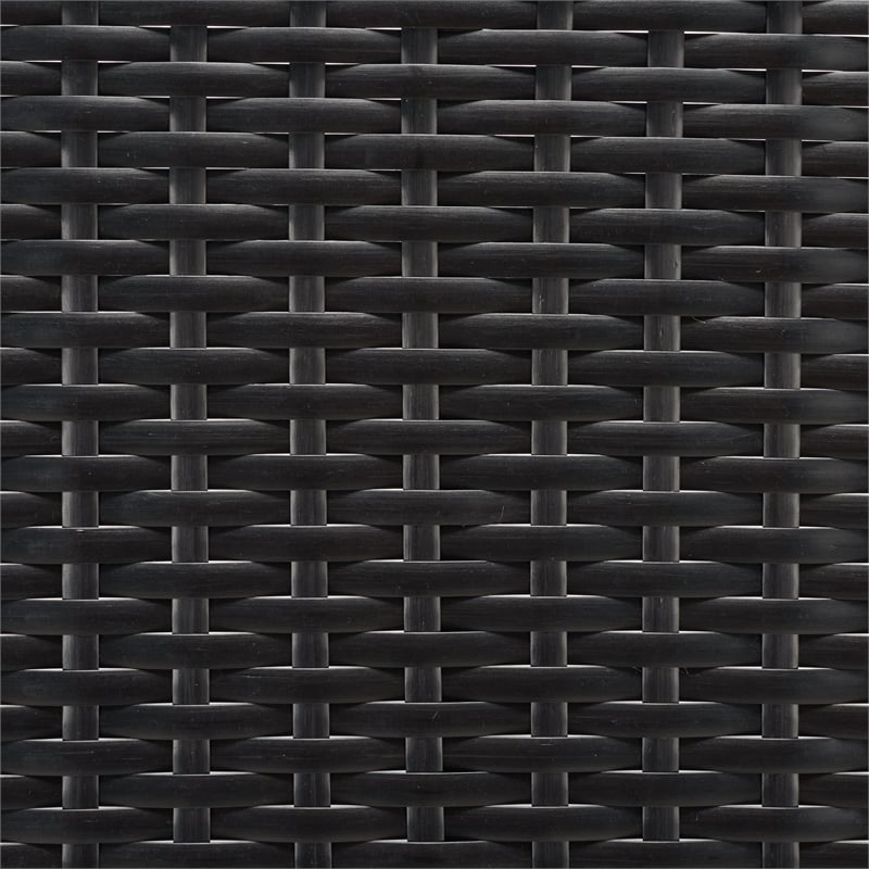 Safavieh Cadeo Wicker and Rattan Daybed in Black / Light Gray