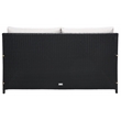 Safavieh Cadeo Wicker and Rattan Daybed in Black / Light Gray