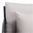 Safavieh Cadeo Wicker and Rattan Daybed in Black / Light Gray
