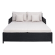 Safavieh Cadeo Wicker and Rattan Daybed in Black / Light Gray