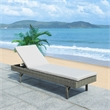 Safavieh Cam Wicker and Rattan Sunlounger in Gray / Gray