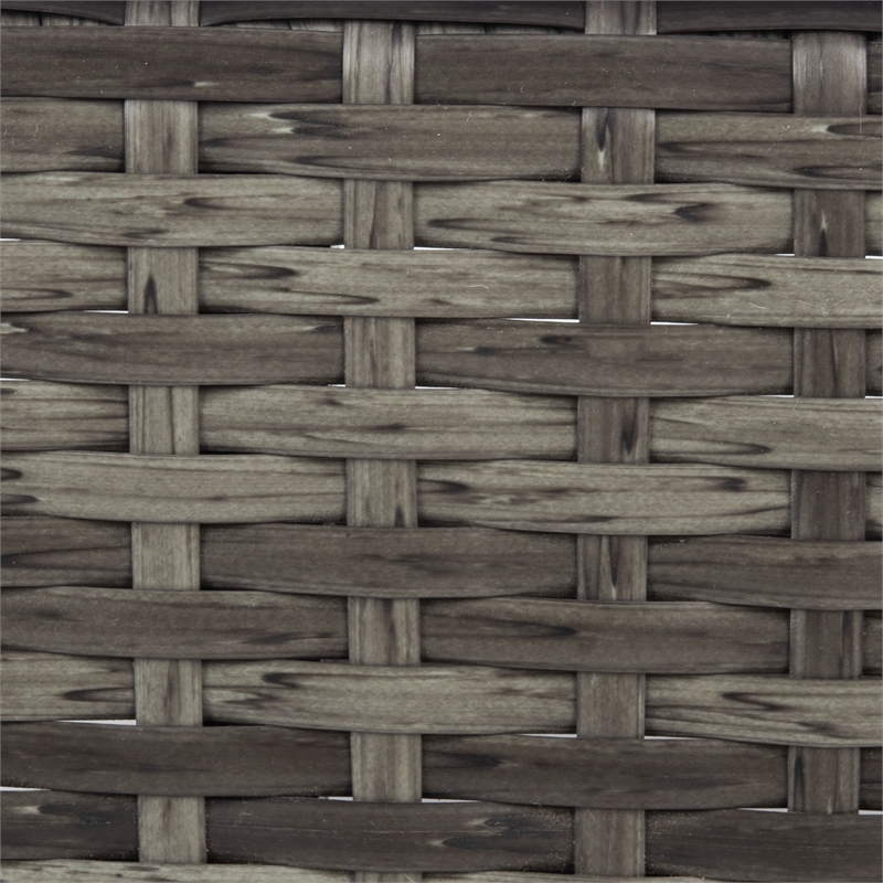 Safavieh Cam Wicker and Rattan Sunlounger in Gray / Brown / White