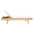 Safavieh Cam Wicker and Rattan Sunlounger in Natural / White
