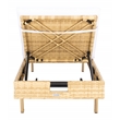 Safavieh Cam Wicker and Rattan Sunlounger in Natural / White