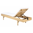 Safavieh Cam Wicker and Rattan Sunlounger in Natural / White