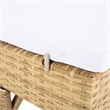 Safavieh Cam Wicker and Rattan Sunlounger in Natural / White