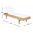 Safavieh Cam Wicker and Rattan Sunlounger in Natural / White