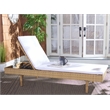 Safavieh Cam Wicker and Rattan Sunlounger in Natural / White