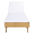 Safavieh Cam Wicker and Rattan Sunlounger in Natural / White
