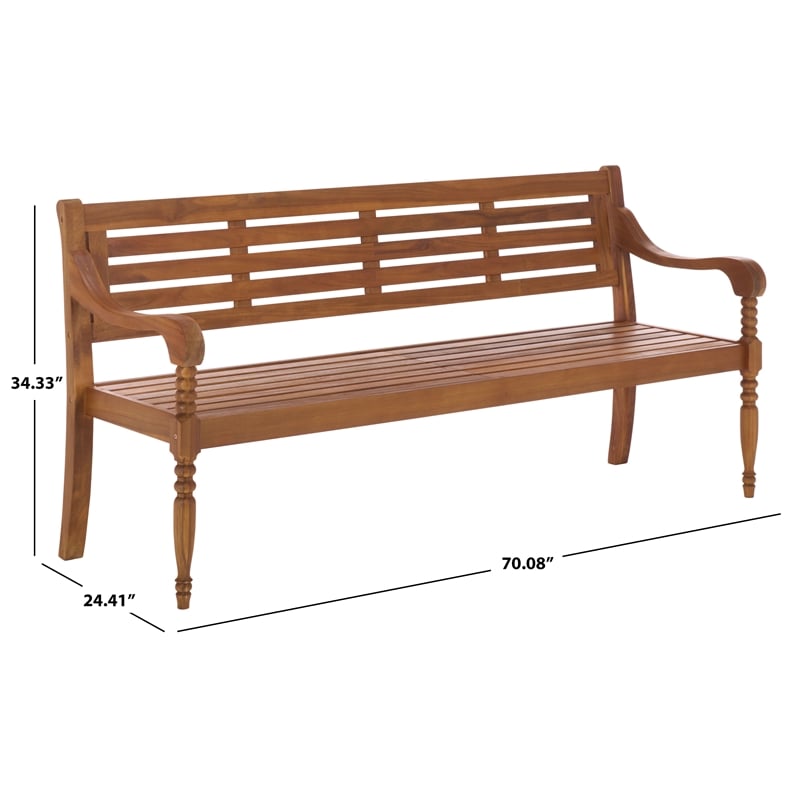 Safavieh Kanger Wood Bench in Natural