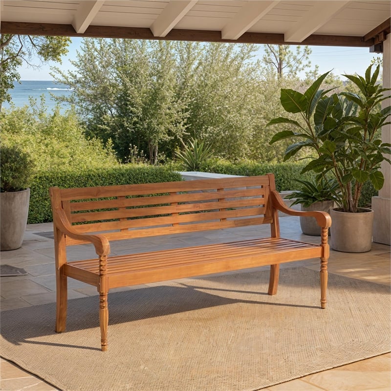Safavieh Kanger Wood Bench in Natural