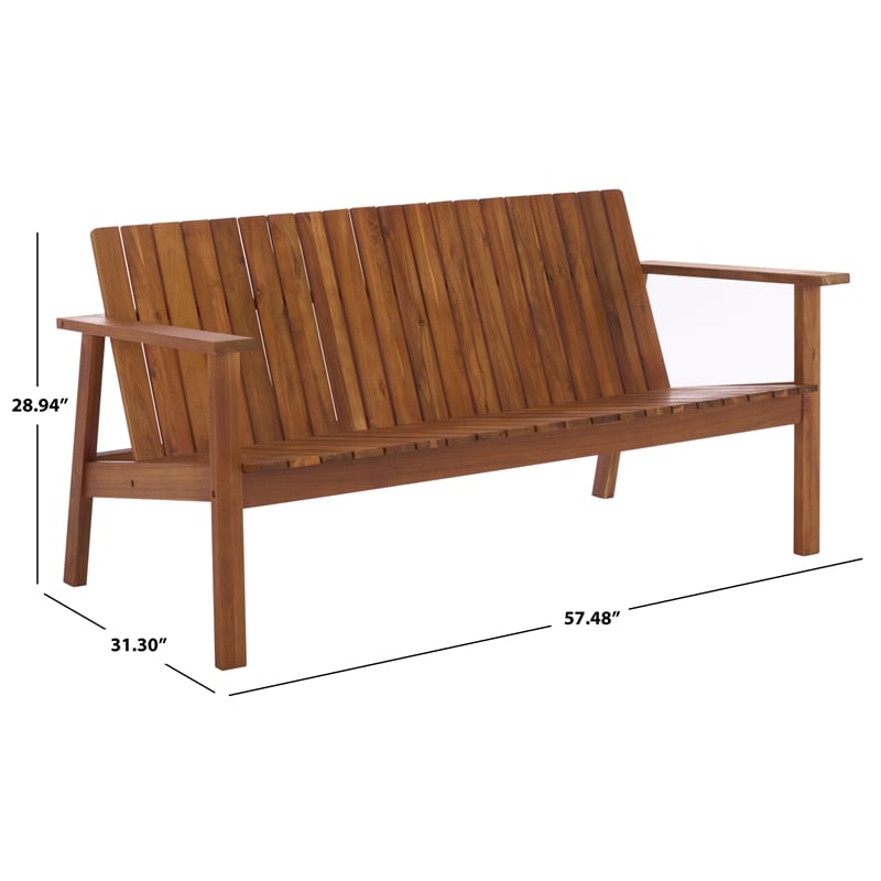 Safavieh Fallon Wood Bench in Natural