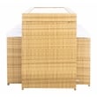 Safavieh Horus Wicker and Rattan Dining Set in Natural / White