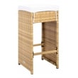 Safavieh Horus Wicker and Rattan Dining Set in Natural / White