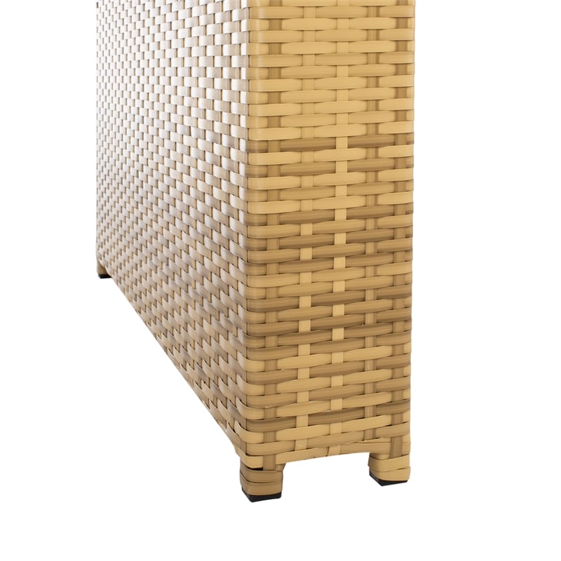 Safavieh Horus Wicker and Rattan Dining Set in Natural / White