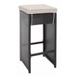 Safavieh Horus Wicker and Rattan Dining Set in Black / Light Gray