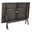 Safavieh Akita Wicker and Rattan Folding Table in Gray / Brown / White