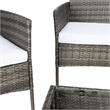 Safavieh Abdul 4Pc Wicker and Rattan Living Set in Gray / Brown / White