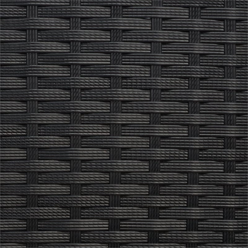 Safavieh Abdul 4Pc Wicker and Rattan Living Set in Black / Light Gray