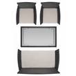 Safavieh Abdul 4Pc Wicker and Rattan Living Set in Black / Light Gray