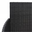 Safavieh Abdul 4Pc Wicker and Rattan Living Set in Black / Light Gray