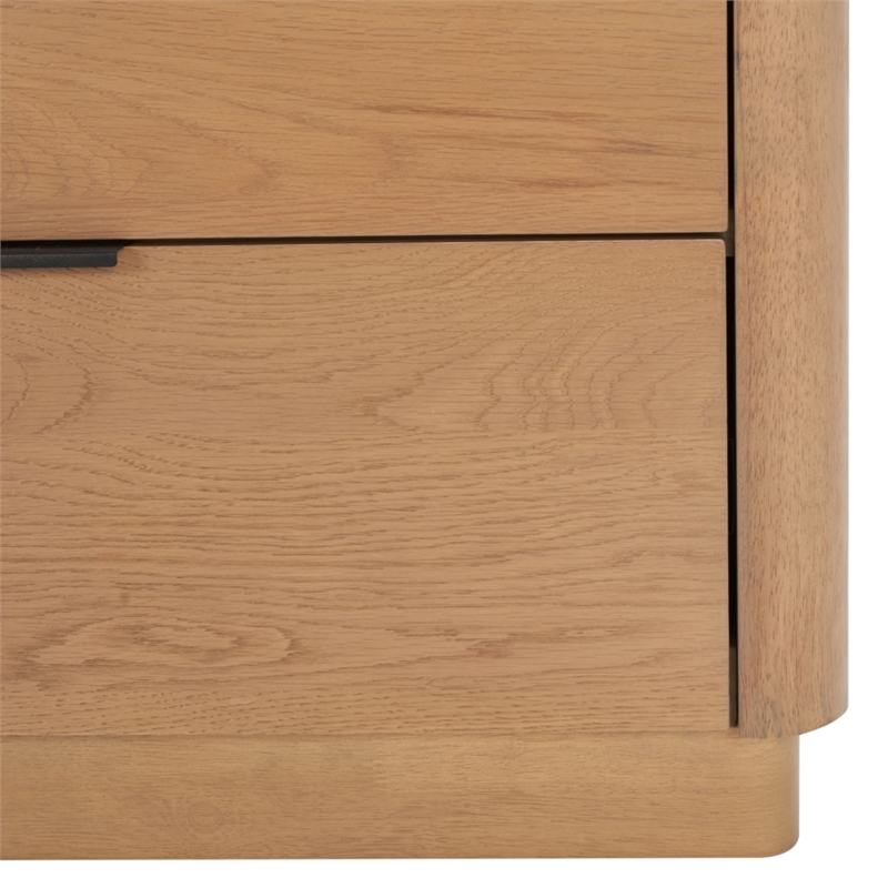 Safavieh Gabrietta 6 Drawer Wood Dresser in Natural / Black
