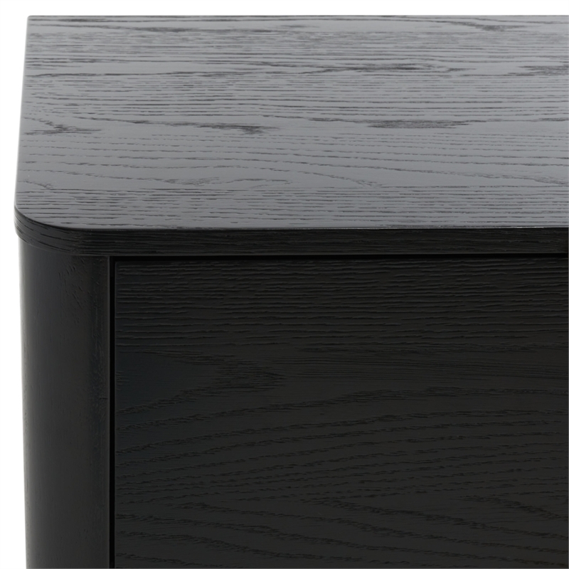 Safavieh Gabrietta 6 Drawer Wood Dresser  in Black / Gold