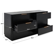 Safavieh Gabrietta 6 Drawer Wood Dresser  in Black / Gold