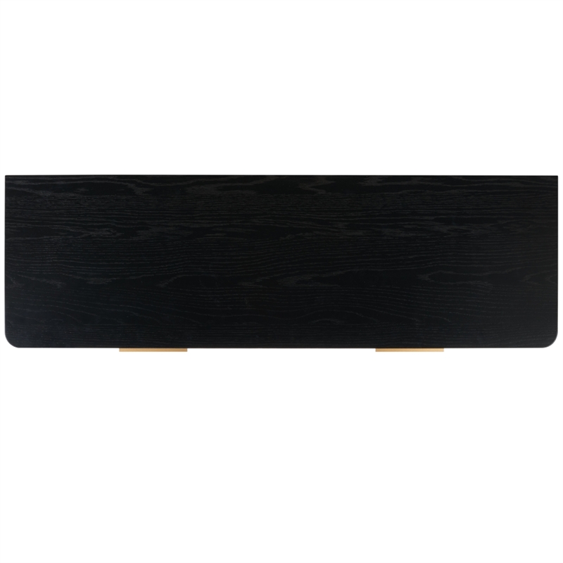 Safavieh Gabrietta 6 Drawer Wood Dresser  in Black / Gold