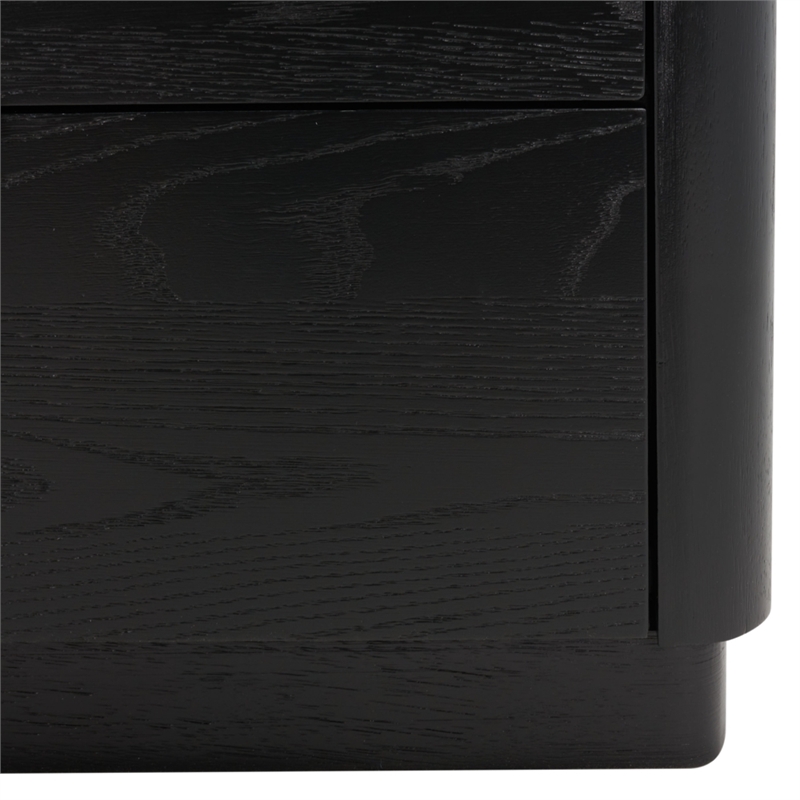 Safavieh Gabrietta 6 Drawer Wood Dresser  in Black / Gold