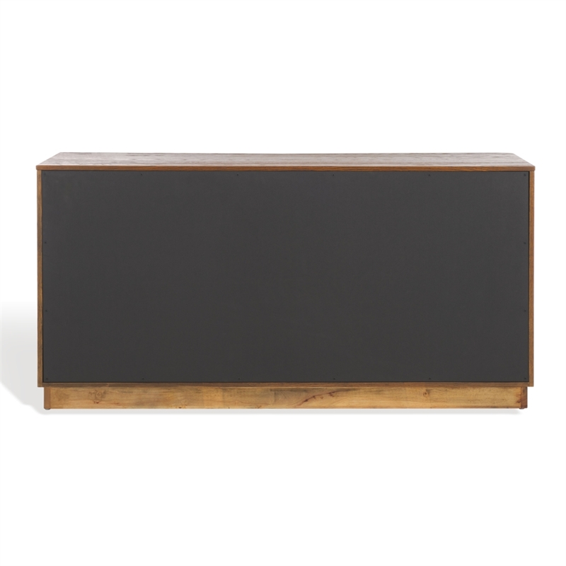 Safavieh Gabrietta 6 Drawer Wood Dresser in Oak / Black