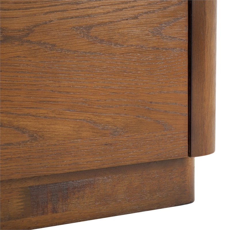 Safavieh Gabrietta 6 Drawer Wood Dresser in Oak / Black