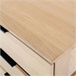 Safavieh Titus 6 Drawer Wood and Metal Stacked Dresser  in Oak