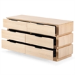 Safavieh Titus 6 Drawer Wood and Metal Stacked Dresser  in Oak