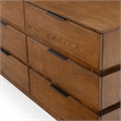 Safavieh Titus 6 Drawer Wood and Metal Stacked Dresser in Oak