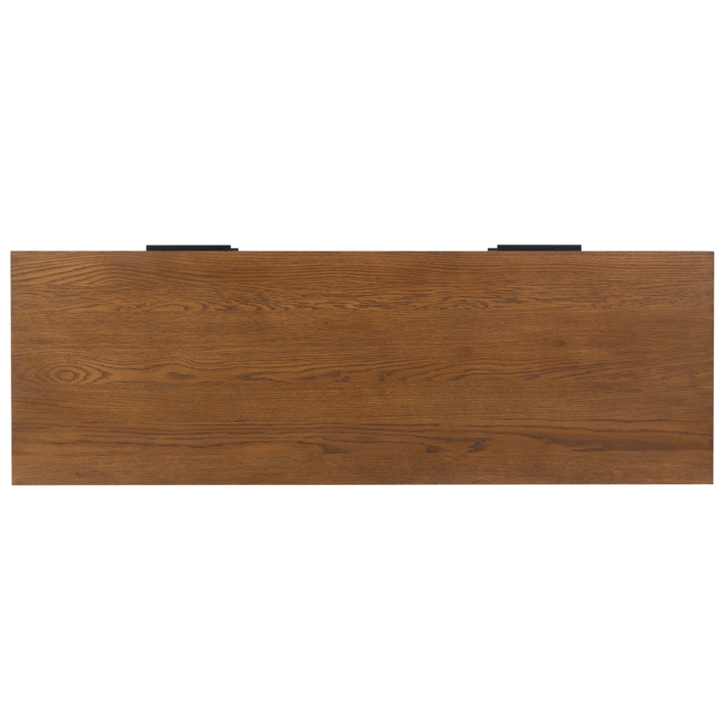 Safavieh Titus 6 Drawer Wood and Metal Stacked Dresser in Oak